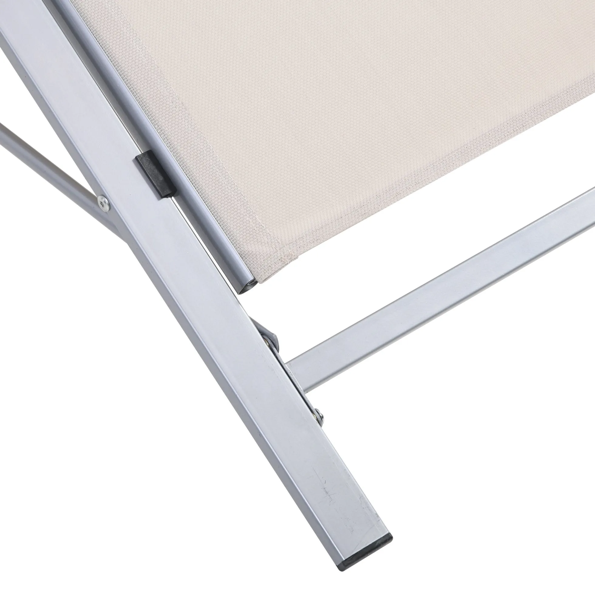 Outsunny 2 Tumbonas De Jardín 59x169x66cm Con Mesa De Café 41x41x45cm Patio