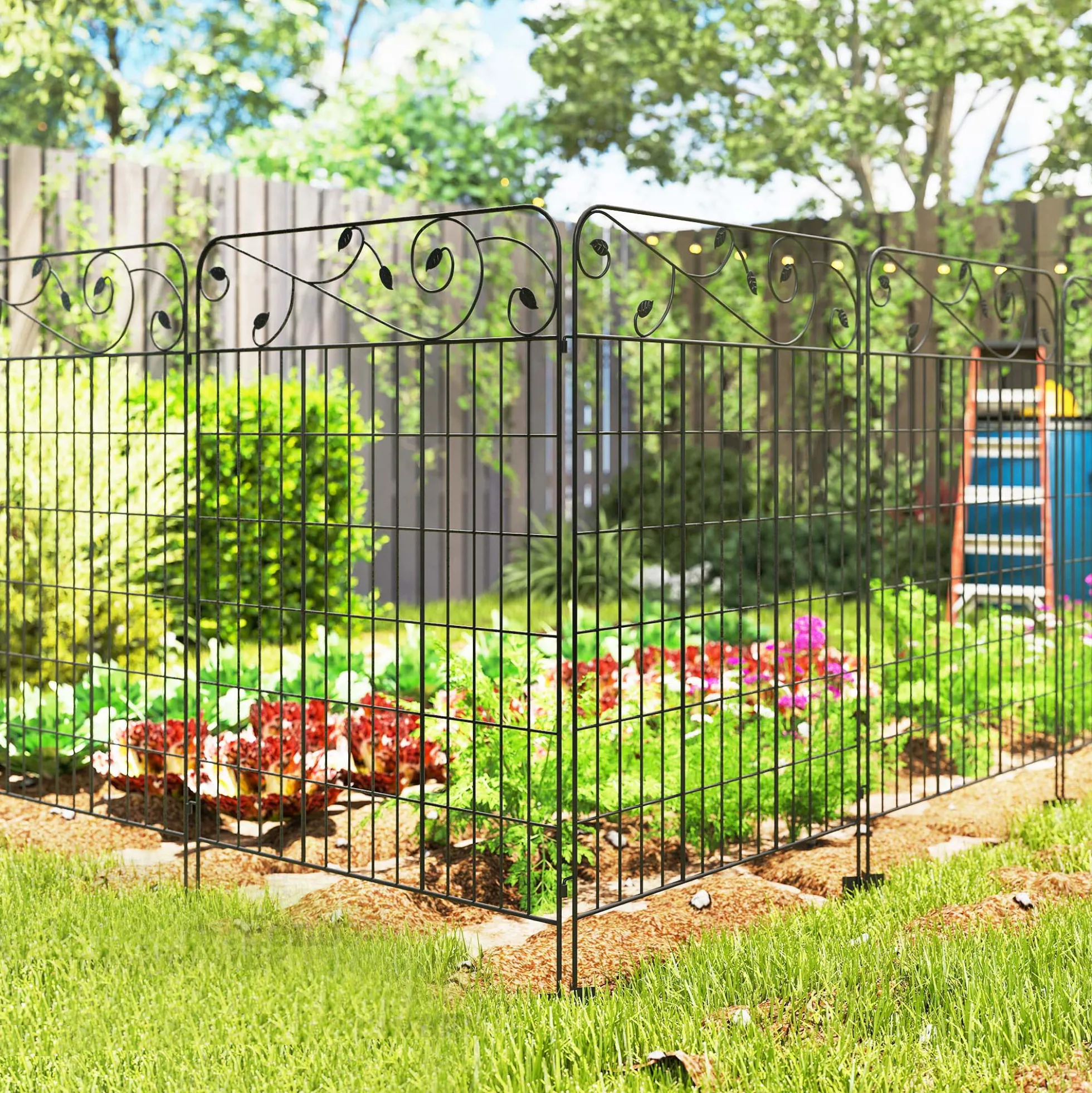 Outsunny Vallas De Jardín Exterior De 4 Paneles 88x110 Cm Con Ángulo Ajustable