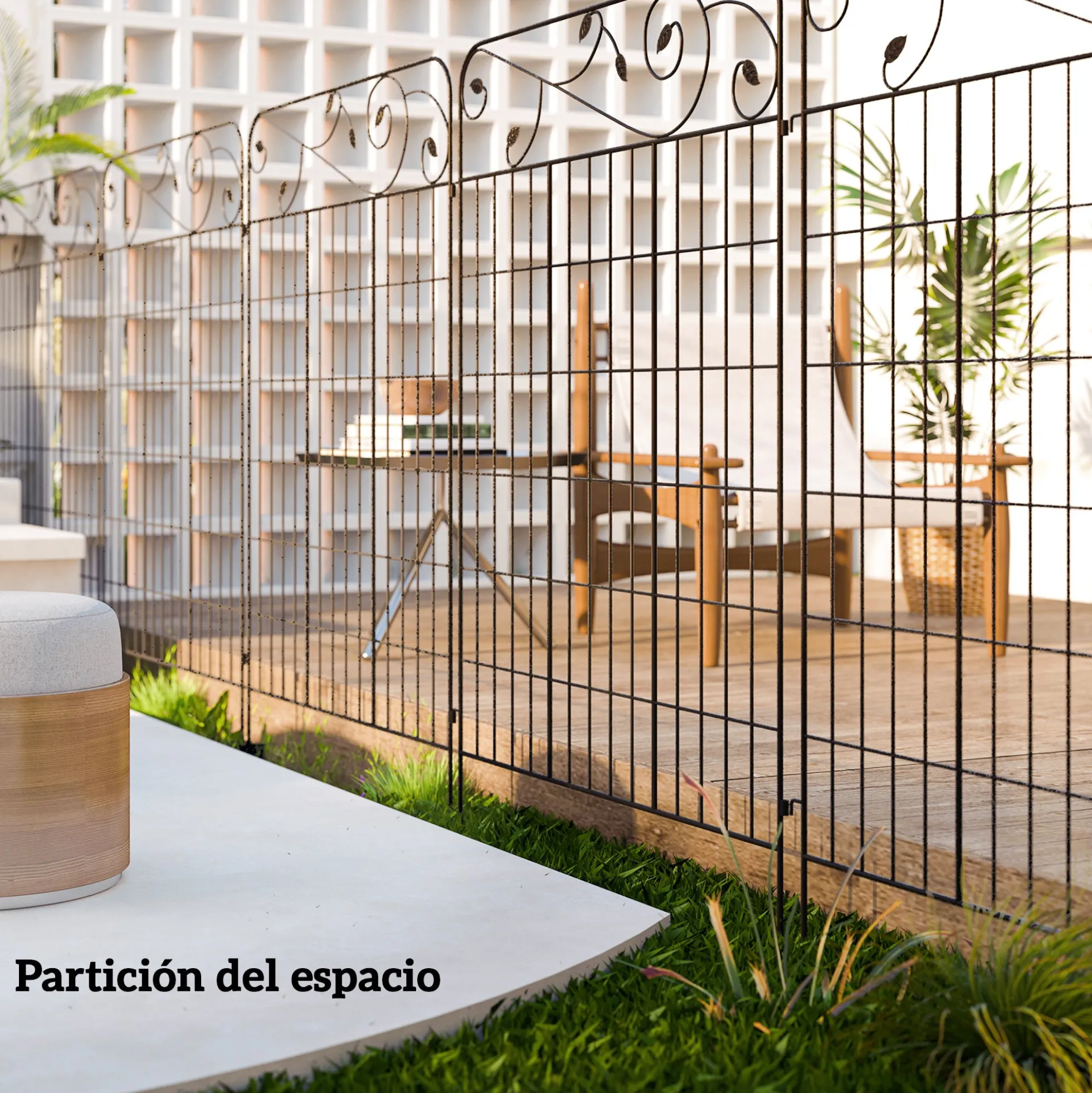 Outsunny Vallas De Jardín Exterior De 4 Paneles 88x110 Cm Con Ángulo Ajustable