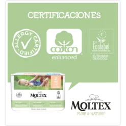 PañalesT2 (3-6 kg) Moltex Pure & Nature, 36 Uds