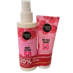 Pack Ahorro Crema Facial & Loción Corporal SPF50 Organic Shop 100 + 100 ml