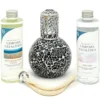 Pack Ahorro Lámpara Catalítica Mosaico Negro + Fragancia Mediterranean Light 500ml + Limpiador 200ml + Mecha Repuesto