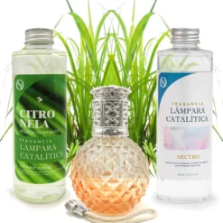 Pack Ahorro Lámpara Catalítica Orange Diamonds + Fragancia Citronela 500ml + Limpiador Neutro 200ml + Mecha De Repuesto