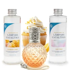Pack Ahorro Lámpara Catalítica Orange Diamonds + Fragancia Lemon Cake 200ml + Limpiador Neutro 200ml + Mecha Repuesto