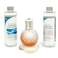 Pack Ahorro Lámpara Catalítica Orange Diamonds + Fragancia Cotton Clean 200ml + Limpiador Neutro 200ml + Mecha Repuesto