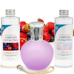 Pack Ahorro Lámpara Catalítica Fucsia Mate + Fragancia Summer Fruits 200ml + Limpiador Neutro 200ml + Mecha Repuesto