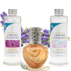 Pack Ahorro Lámpara Catalítica Orange Waves + Fragancia Lavender Expression 200ml + Limpiador 200ml + Mecha Repuesto