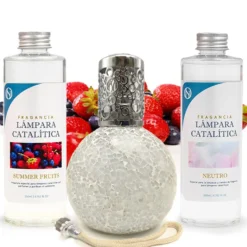 Pack Ahorro Lámpara Catalítica Mosaico Blanco + Fragancia Summer Fruits 500ml + Limpiador Neutro 200ml + Mecha Repuesto