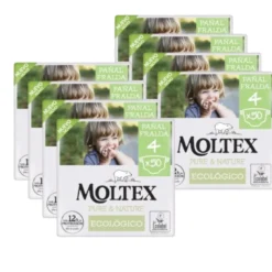 Pack Ahorro Pañales Moltex Pure & Nature T4 (9-15 kg),400 Uds
