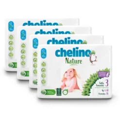 Pack ahorro Pañales T3 4-10 kg Chelino Nature 144 uds