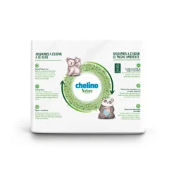 Pack ahorro pañales T6 17-28 kg Chelino Nature 108 Uds