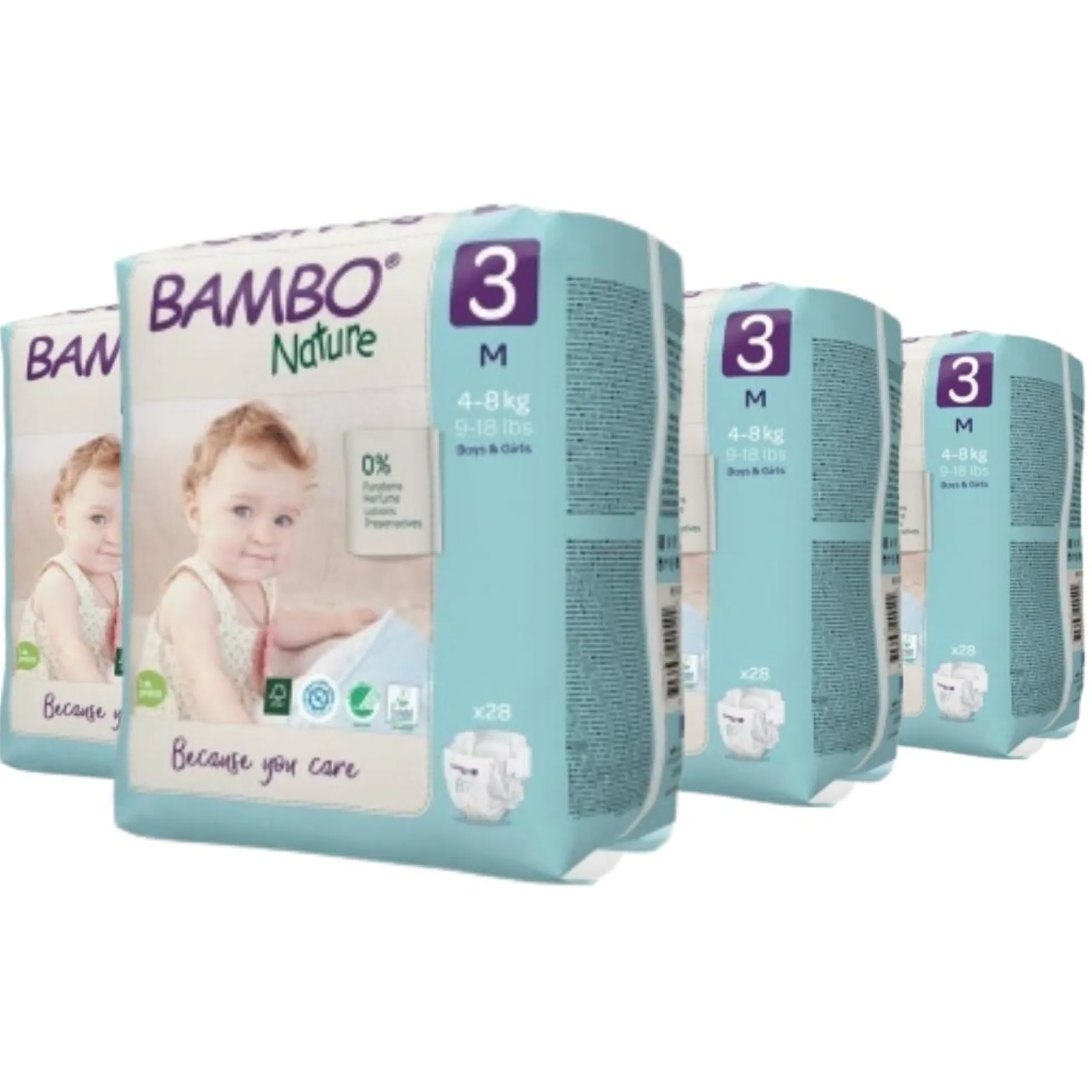 Pack ahorro Pañal midi T3 (4-8Kg) Bambo 208 uds