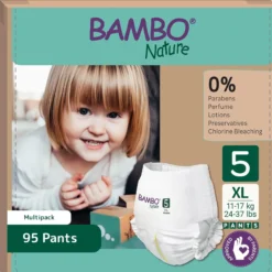 Pack ahorro Pants de entrenamiento Bambo Nature Talla 5 (12 a 18kg) 95 Uds