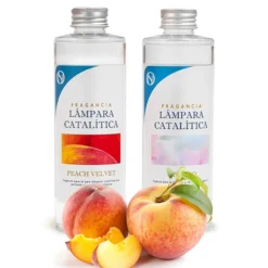 Pack Ahorro 2x Fragancia Lámpara Catalítica 200ml: 1 Aroma Peach Velvet + Limpiador Neutro