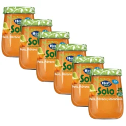 Pack ahorro x 6 Tarrito pera, plátano y zanahoria BIO,120 g. Hero Solo