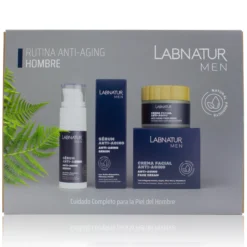 Pack Anti-Aging para Hombre Labnatur Men | Sérum 30 ml y Crema Facial 50 ml | Ácido Hialurónico y Colágeno Marino