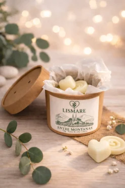 Pack aromático natural con quemador Buda – Wax Melts de soja, romero, tomillo y pino + 6 velas de té – Lismare