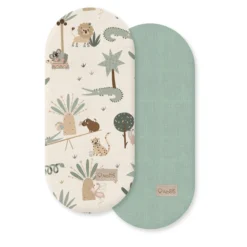 Pack 2 Bajeras Capazo Algodón Satinado Y Muselina Tropic Fun