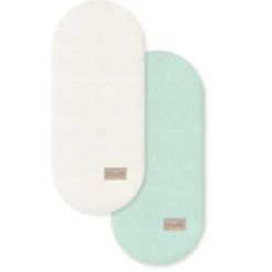Pack 2 Bajeras Capazo Muselina Vanilla Y Menta