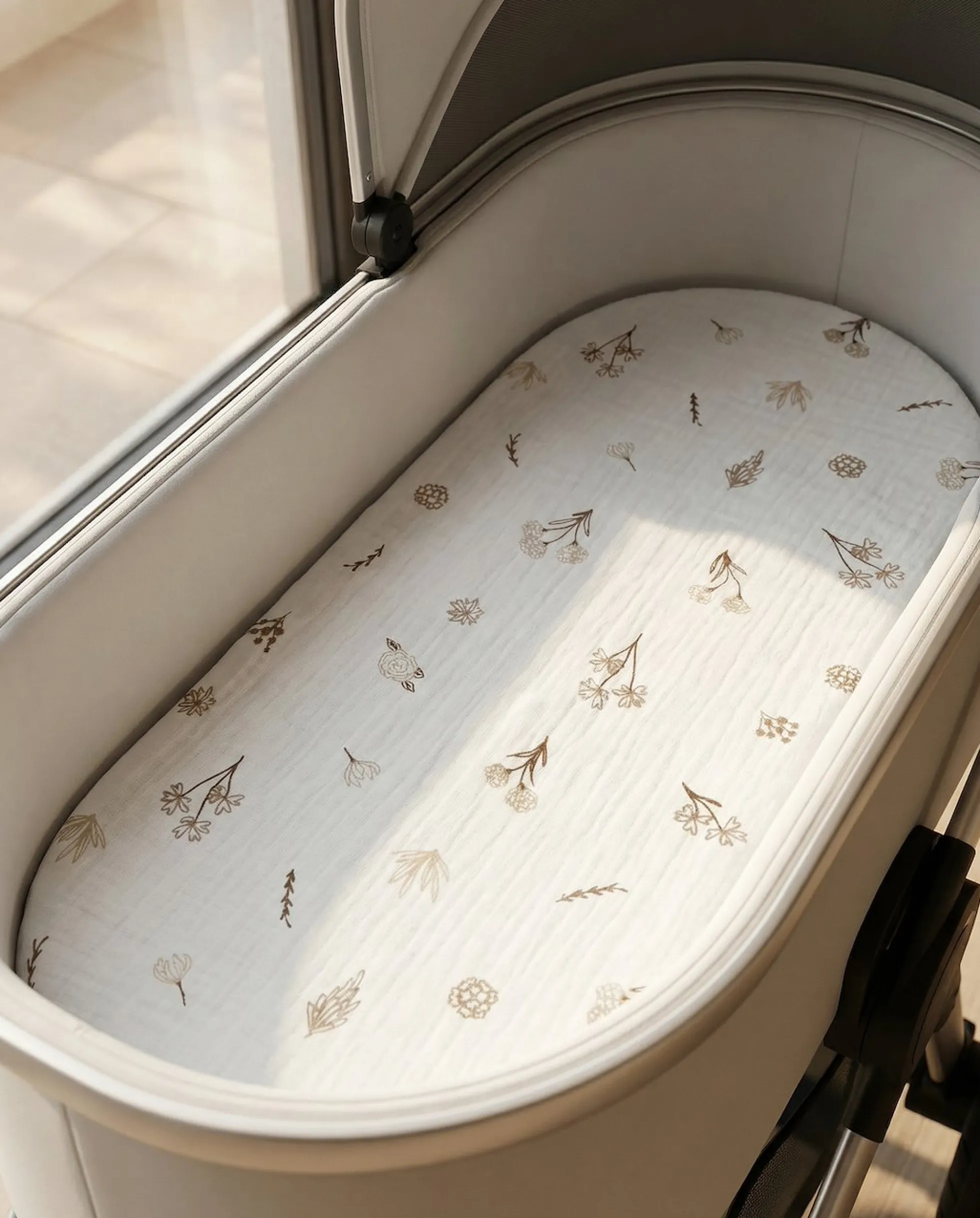 Pack 2 Bajeras Capazo Muselina Wild Flowers