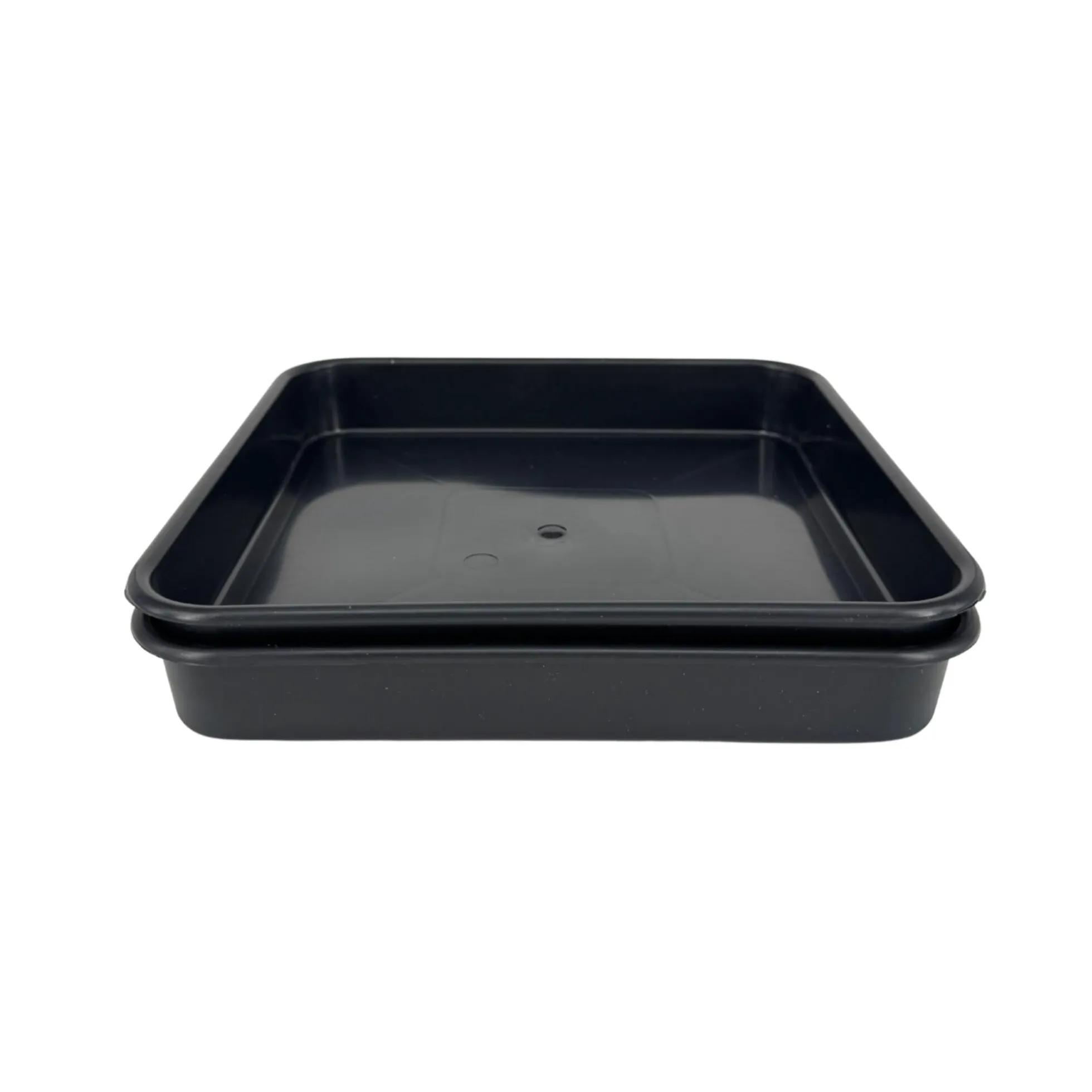 Pack 3 Bandejas Negras Para Macetas 20x20 Cm | Plástico Grueso, Sin Agujeros – Ideal Drenaje, Organización O Germinación