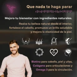 Pack Belleza: Incluye Biotina, Colágeno y Omega 3. Sevens Nutrition. Cabello, Piel Y Uñas