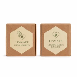 Pack champú sólido jengibre + jabón sólido uva - cuero cabelludo seco, debilidad, sin brillo - Baño Sostenible Lismare