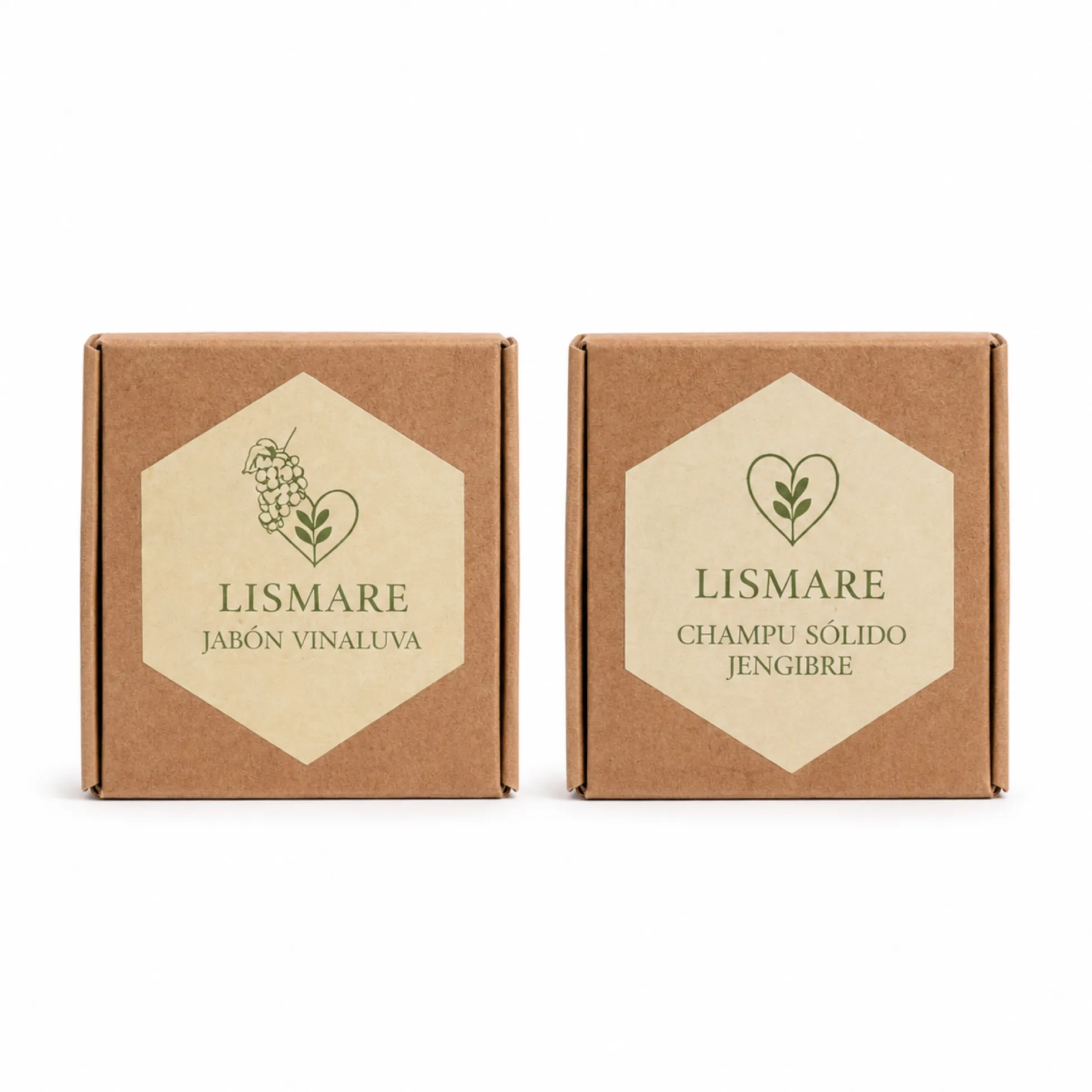 Pack champú sólido jengibre + jabón sólido uva - cuero cabelludo seco, debilidad, sin brillo - Baño Sostenible Lismare