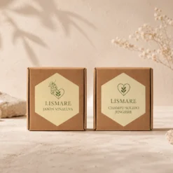 Pack champú sólido jengibre + jabón sólido uva - cuero cabelludo seco, debilidad, sin brillo - Baño Sostenible Lismare