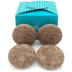Pack 4 Champú Sólido para Cabello Fino - 100% Natural - Aporta Volumen, Brillo y Suavidad - Con Manteca y Polvo de Cacao