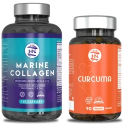 Pack - Colageno Marino Hidrolizado Puro 120 Caps Y Cúrcuma Liquida Liposomada 575mg 90 Caps
