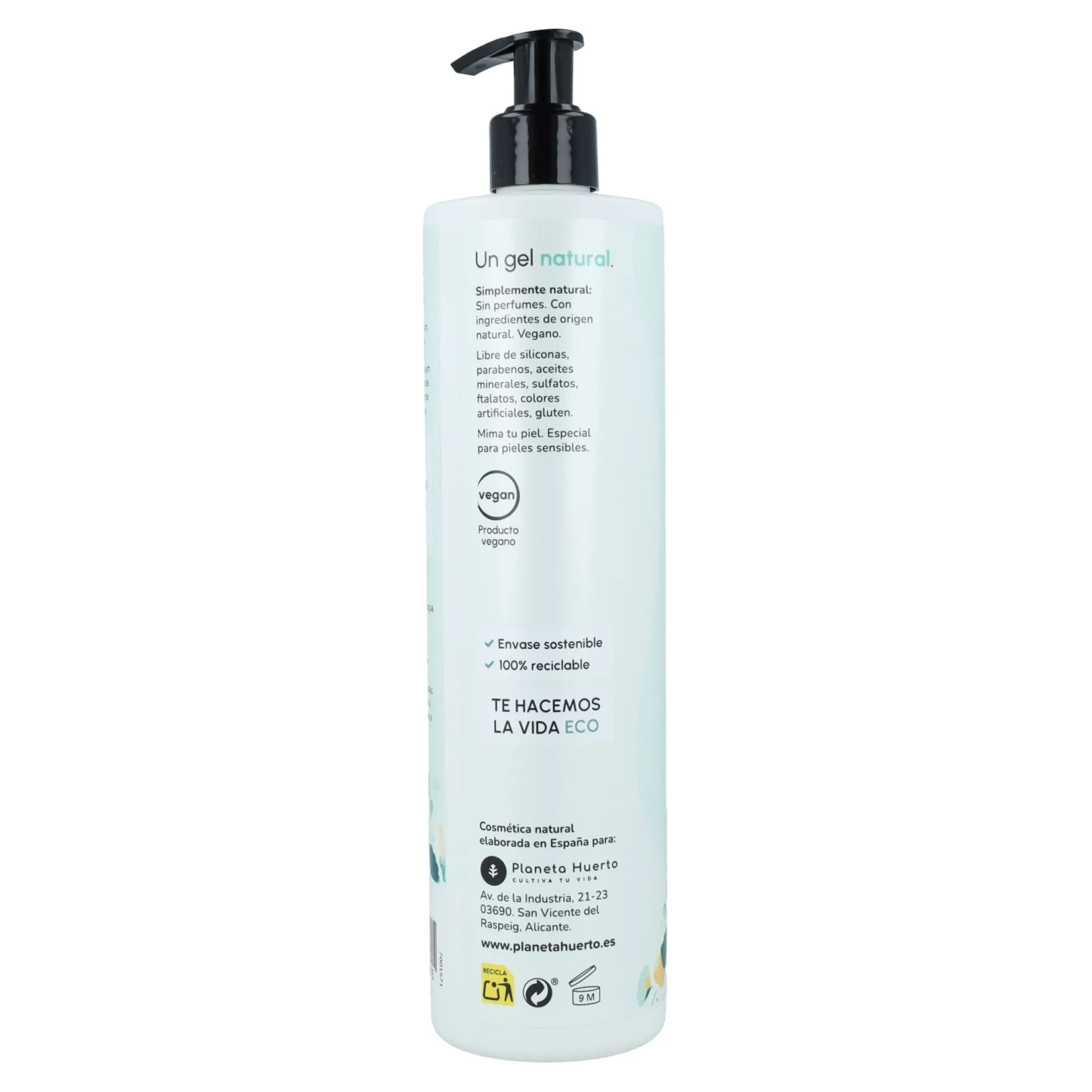 Pack cosmética sin perfume Gel, Champú y Acondicionador Planeta Huerto