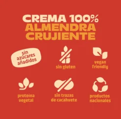 Pack crema 100% almendra crujiente 4 uds The Nut Club 720g