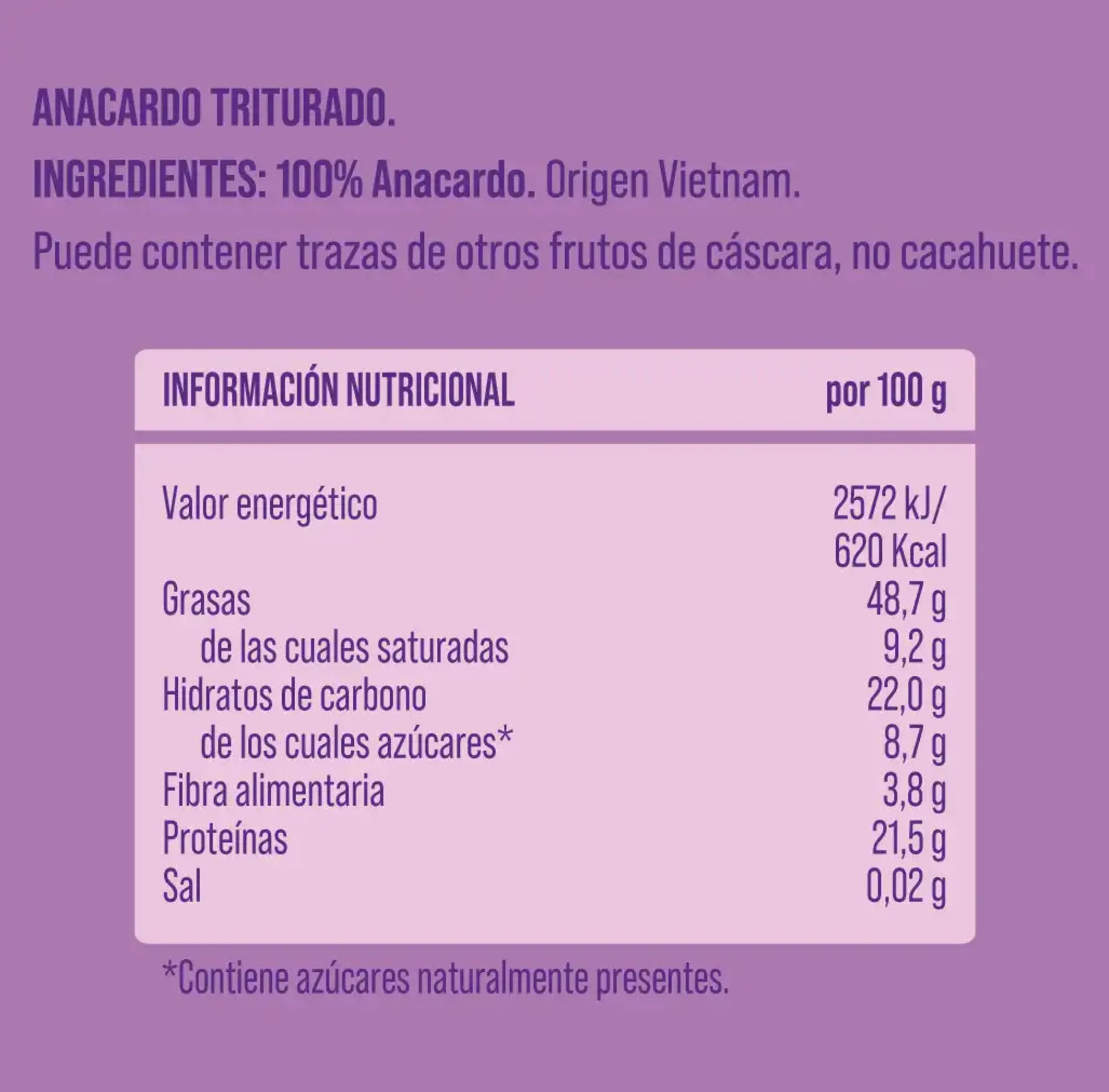 Pack crema 100% de anacardo 4 uds The Nut Club 720g