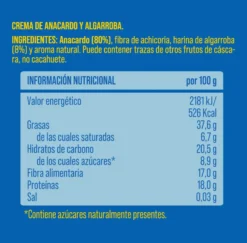 Pack crema de anacardo y algarroba 6 uds The Nut Club 1200g