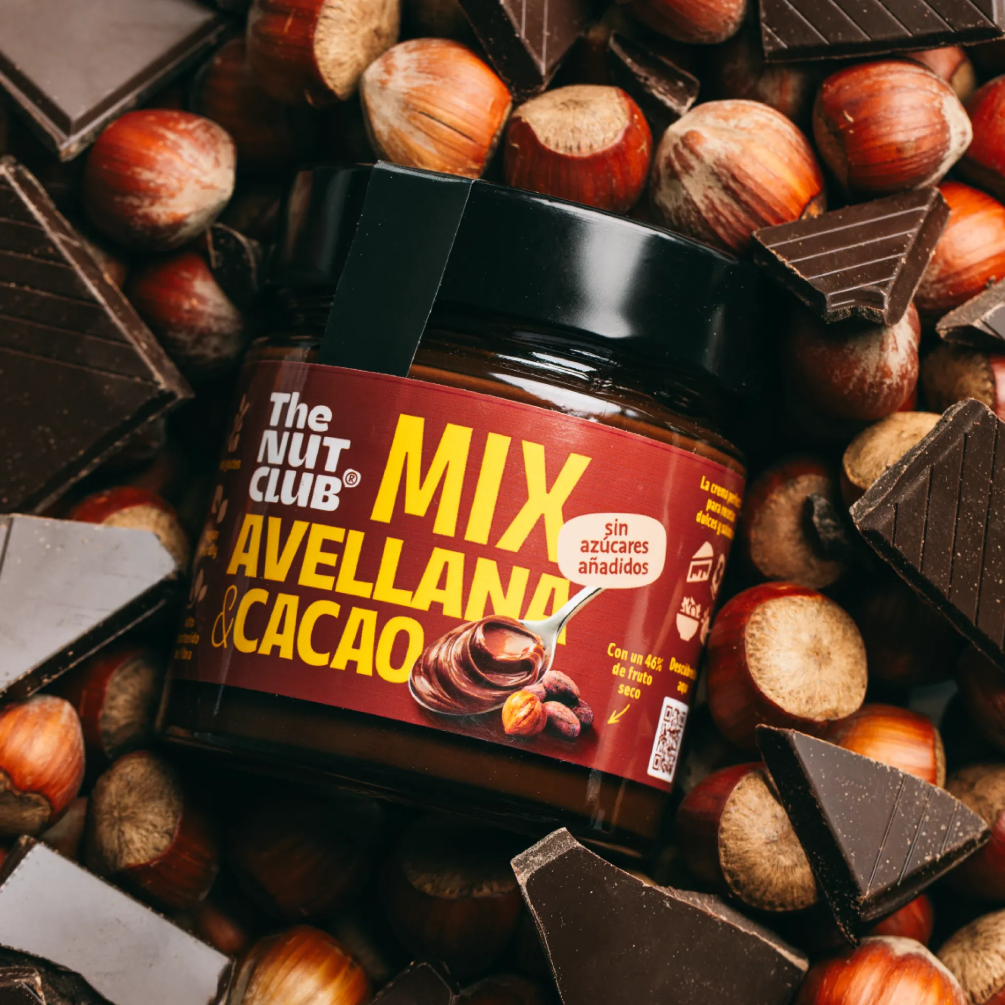 Pack crema de avellanas y cacao 4 uds The Nut Club 800g