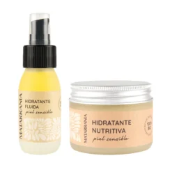 Pack Hidratante Nutritiva Piel Sensible Bio 30ml + Fluido Hidratante para Piel Sensible 100% BIO 60 ml, Matarrania