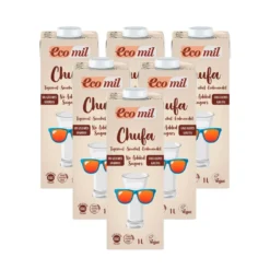 Pack 6L Bebida Chufa sin azúcar EcoMil 1L