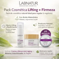 Pack Lifting + Firmeza Labnatur | Sérum y Crema Facial + Bálsamo Voluminizador de Regalo | Ácido Hialurónico