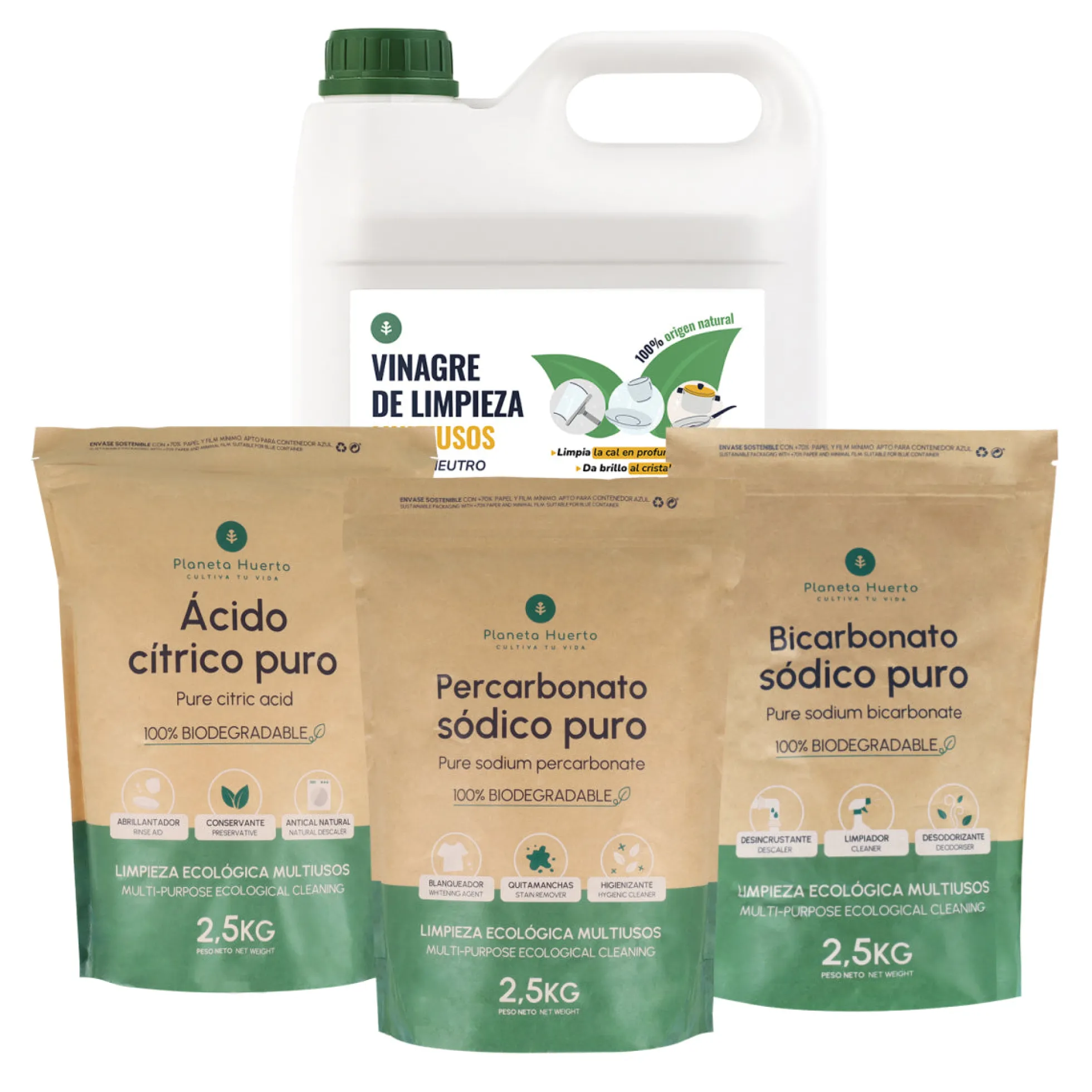 Pack limpieza Eco Zero Waste XL Planeta Huerto
