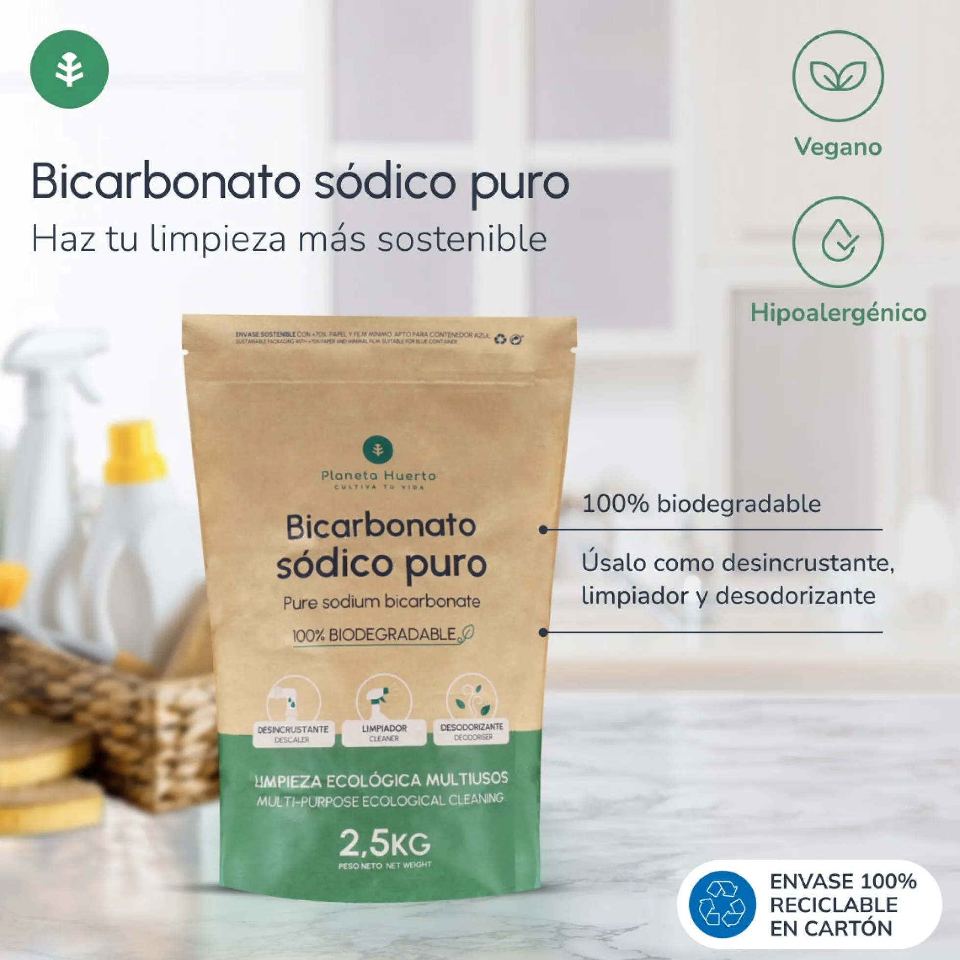 Pack limpieza hogar Zero Waste XL Planeta Huerto 2,5 Kg