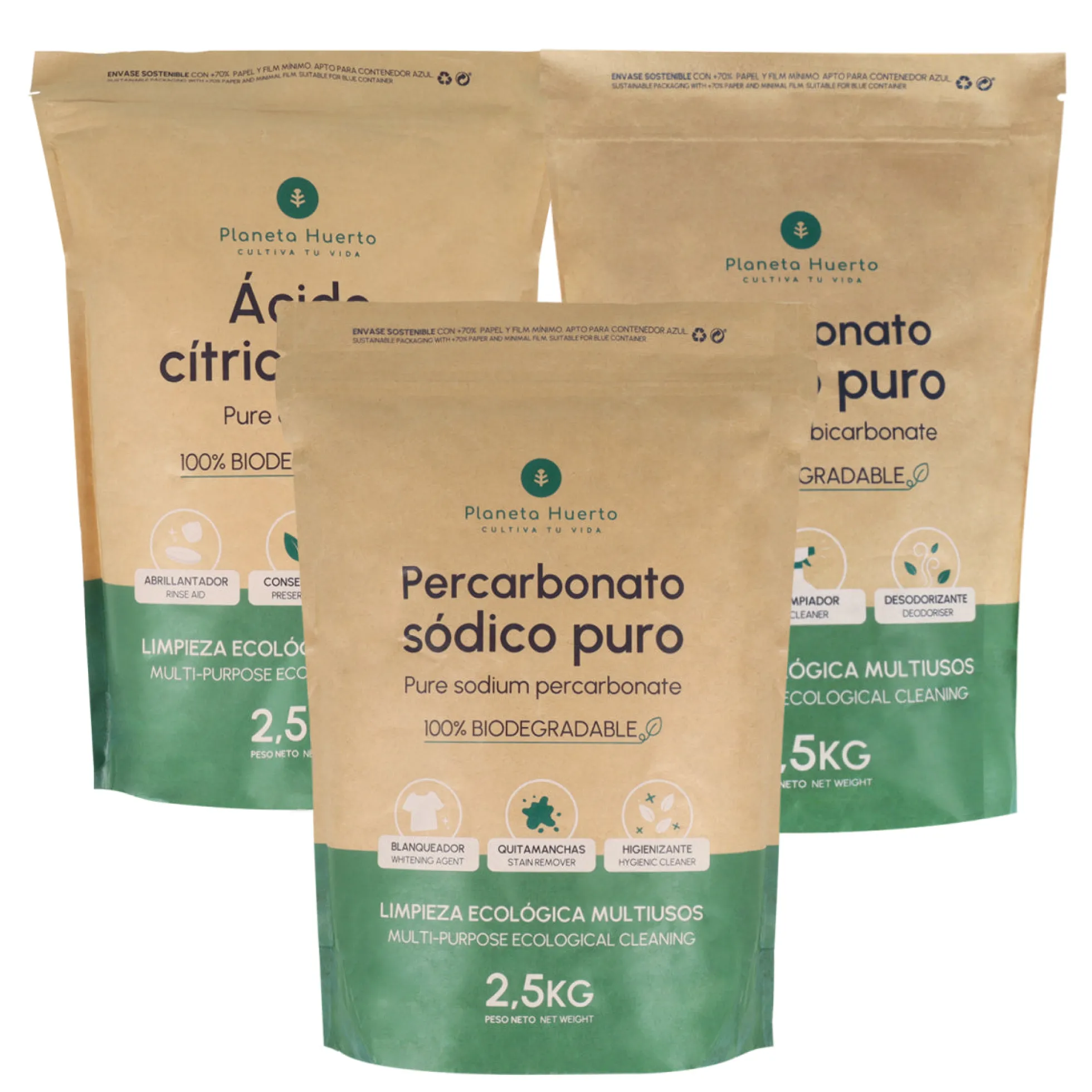 Pack limpieza hogar Zero Waste XL Planeta Huerto 2,5 Kg