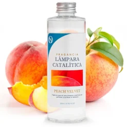 Pack Lámpara Catalítica Azul Grisáceo Mate + Fragancia Peach Velvet 500ml + Limpiador Neutro 200ml + Mecha Repuesto