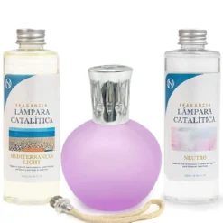 Pack Lámpara Catalítica Fucsia Mate + Fragancia Mediterranean Light 200ml + Limpiador Neutro 200ml + Mecha Repuesto