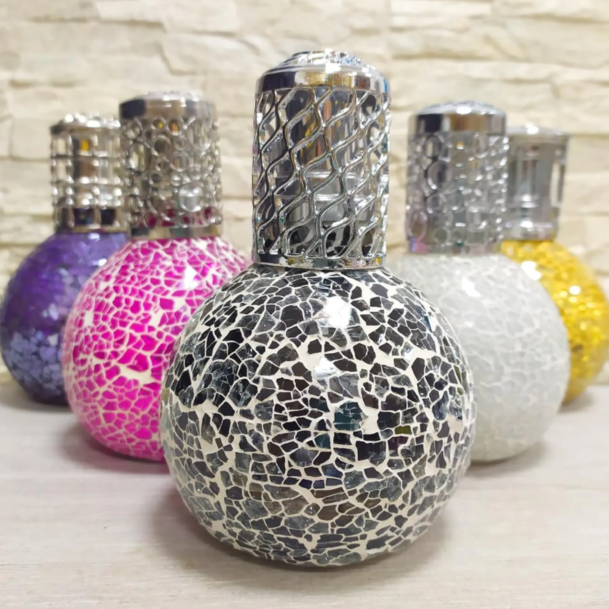 Pack Lámpara Catalítica Mosaico Negro + Fragancia Provence Breeze 200ml + Limpiador Neutro 200ml + Mecha De Repuesto