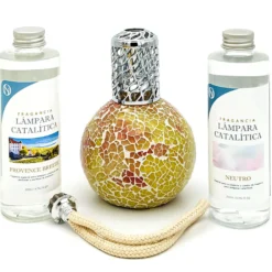 Pack Lámpara Catalítica Mosaico Bicolor + Fragancia Provence Breeze 200ml + Limpiador Neutro 200ml + Mecha Repuesto