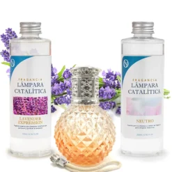 Pack Lámpara Catalítica Orange Diamonds + Fragancia Lavenr Expression 200ml + Limpiador Neutro 200ml + Mecha Repuesto