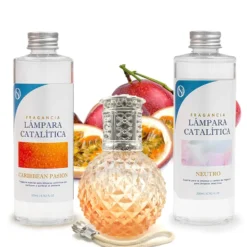Pack Lámpara Catalítica Orange Diamonds + Fragancia Caribbean Passion 200ml + Limpiador Neutro 200ml + Mecha Repuesto