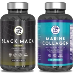 Pack Maca Negra Andina Peruana Con L Arginina 120 Caps Y Colágeno Marino Hidrolizado Puro + Acido Hialurónico 120 Caps