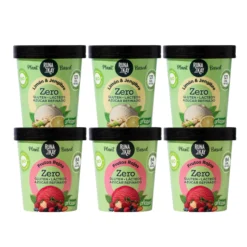 Pack Mix Helado Artesano Eco Sin Gluten Ni Azúcar Refinado De Limón & Jengibre Frutos Rojos Runakay 6x460ml/400g